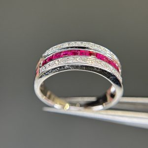 Ruby Diamond Ring Calgary by Leno Jewellery